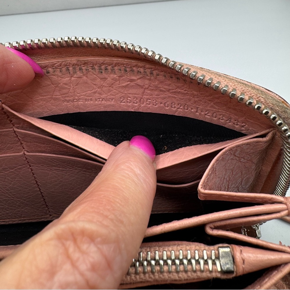 Vintage BALENCIAGA Long Wallet Leather Soft Pink - Picture 15 of 16